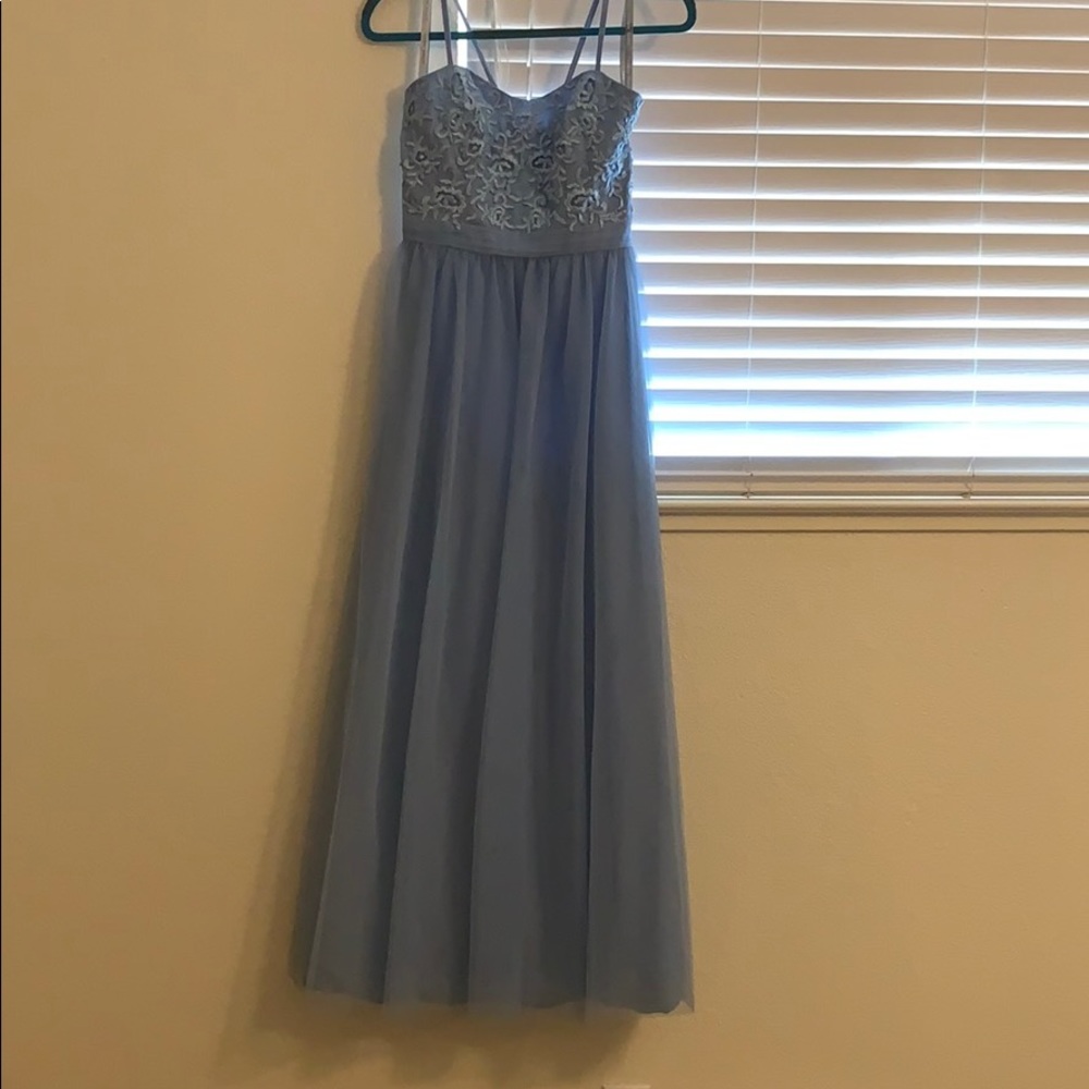 Slate blue bridesmaid dress. Worn once.
